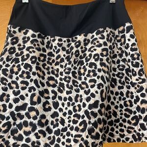 Skort-leopard print athletic skort